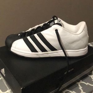 Adidas originals white and black sneakers